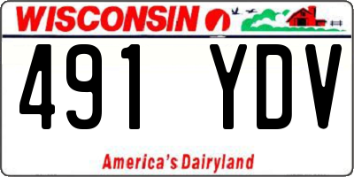 WI license plate 491YDV