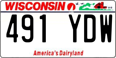 WI license plate 491YDW