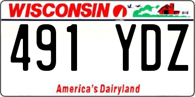 WI license plate 491YDZ