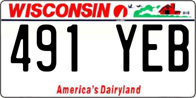 WI license plate 491YEB