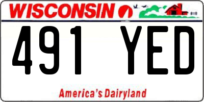 WI license plate 491YED