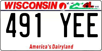 WI license plate 491YEE