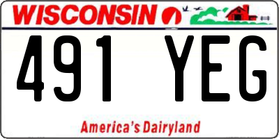 WI license plate 491YEG