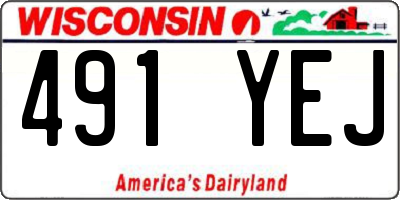 WI license plate 491YEJ