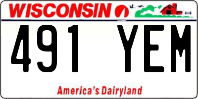 WI license plate 491YEM
