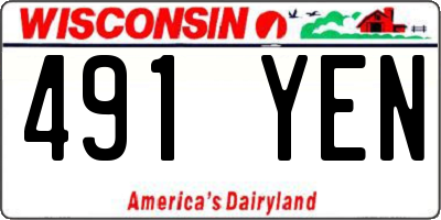 WI license plate 491YEN