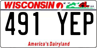WI license plate 491YEP