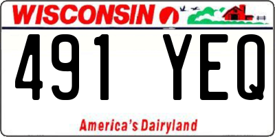 WI license plate 491YEQ