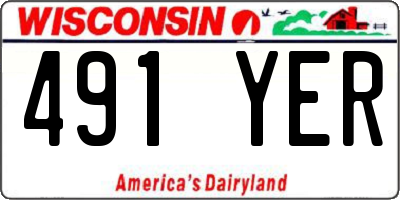 WI license plate 491YER