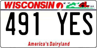 WI license plate 491YES
