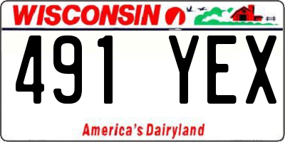 WI license plate 491YEX