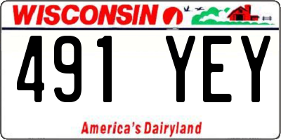 WI license plate 491YEY