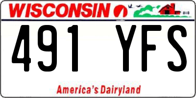 WI license plate 491YFS