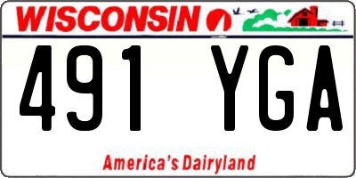 WI license plate 491YGA