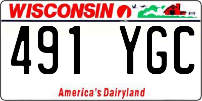 WI license plate 491YGC