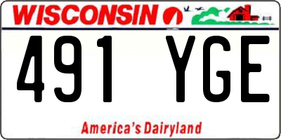 WI license plate 491YGE