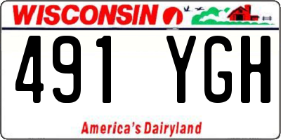 WI license plate 491YGH
