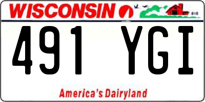 WI license plate 491YGI
