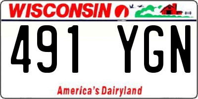 WI license plate 491YGN