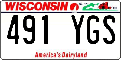 WI license plate 491YGS