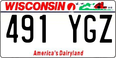 WI license plate 491YGZ