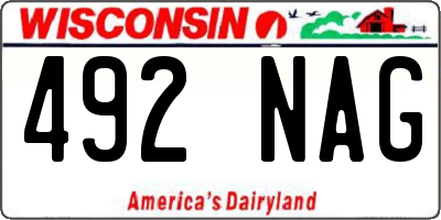 WI license plate 492NAG