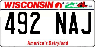 WI license plate 492NAJ