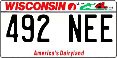 WI license plate 492NEE