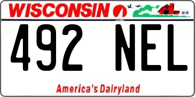 WI license plate 492NEL