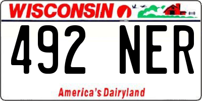 WI license plate 492NER
