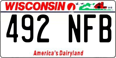 WI license plate 492NFB
