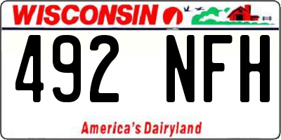 WI license plate 492NFH