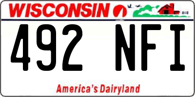 WI license plate 492NFI