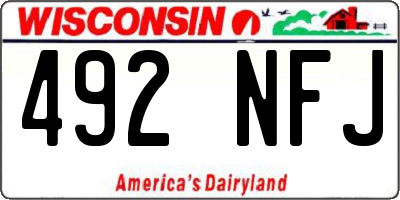 WI license plate 492NFJ
