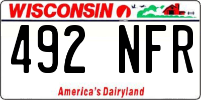 WI license plate 492NFR