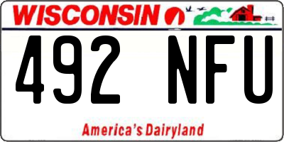 WI license plate 492NFU