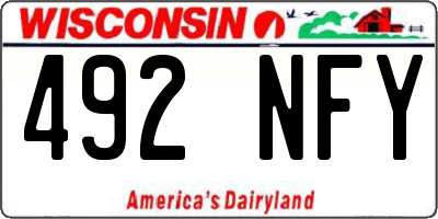 WI license plate 492NFY
