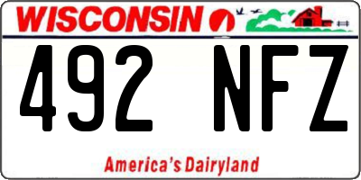 WI license plate 492NFZ