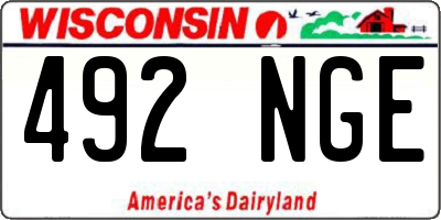 WI license plate 492NGE
