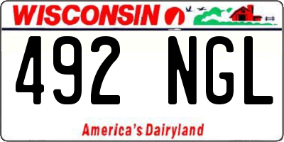 WI license plate 492NGL