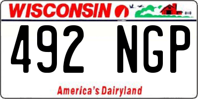 WI license plate 492NGP
