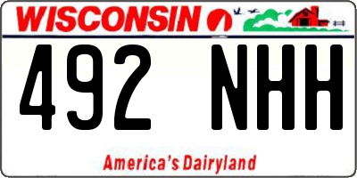 WI license plate 492NHH