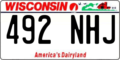 WI license plate 492NHJ