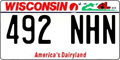 WI license plate 492NHN
