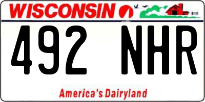WI license plate 492NHR