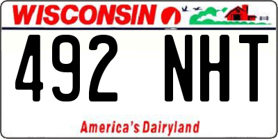 WI license plate 492NHT