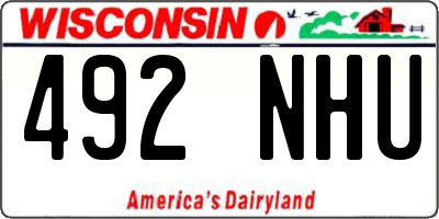 WI license plate 492NHU