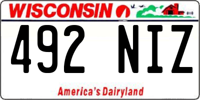 WI license plate 492NIZ