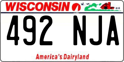 WI license plate 492NJA