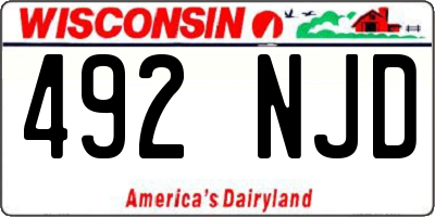 WI license plate 492NJD